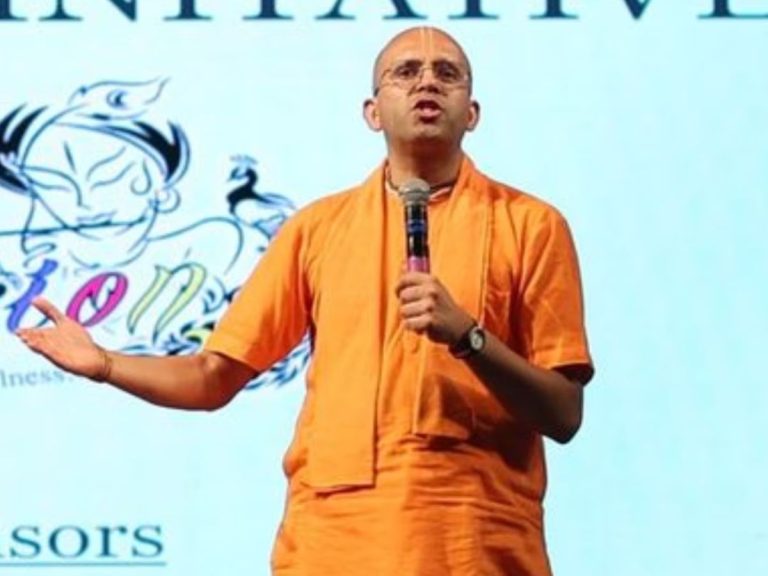 Amogh Lila Das speaking